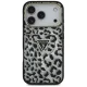 „Guess Leopard Glitter MagSafe“ dėklas „iPhone 17 Pro Max“, juodas