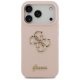 Guess Silicone Big 4G Script dėklas, skirtas iPhone 17 Pro, rožinis