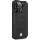 „BMW Leather Seats Pattern“ dėklas „iPhone 14 Pro Max“ su „MagSafe“, juodas