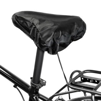 Vandeniui atsparus dviračio balnelio apsauginis užvalkalas, juodas