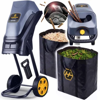 Humberg Hm-650 Electric Branch Shredder 2500W + 2x 45L Bags