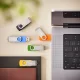 USB atmintinė Intenso Office Line 5x 64 GB USB 3.2 Gen 1 pakuotė, 5 vnt., įvairių spalvų