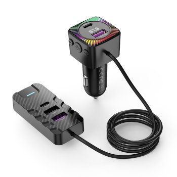 Bluetooth FM Transmitter XO BCC13 Car Charger 6.2A MP3, Black