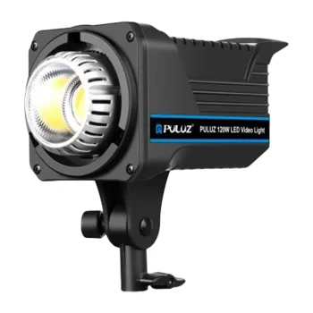 Studijinis LED šviestuvas Puluz 120W su nuotolinio valdymo pultu ir Bowens jungtimi