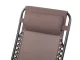 Folding Garden Lounger Zero Gravity with Table, Brown