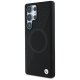 BMW Leather Half Textured MagSafe dėklas Samsung Galaxy S25 Ultra, juodas