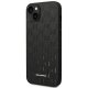 Karl Lagerfeld Saffiano Mono Metal Logo dėklas iPhone 14 Plus telefonui, juodas