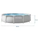 Karkasinis sodo baseinas Intex 26712 366 x 76 cm rinkinys 16in1 su siurbliu, pilkas