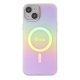Guess IML Iridescent MagSafe dėklas iPhone 15 Plus telefonui, rožinis