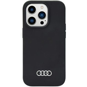 „Audi“ silikoninis dėklas, skirtas „iPhone 14 Pro“, juodas