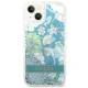 Guess Flower Liquid Glitter Case for iPhone 14 Plus, Green