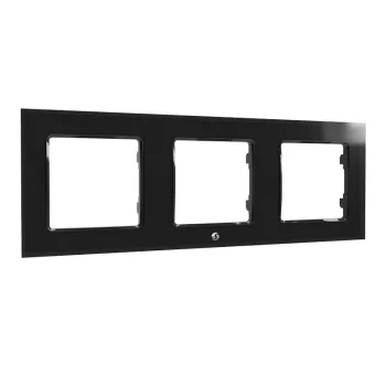 Shelly Frame3Black trigubas jungiklio rėmelis, juodas