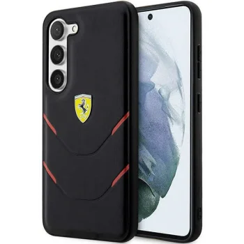 Ferrari Hot Stamp Lines dėklas Samsung Galaxy S23 Juodas