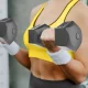 Bitumen Exercise Dumbbells 4FIZJO 2 x 4 kg, Grey