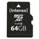 Intenso 64GB microSDXC Class 10 atminties kortelė su adapteriu