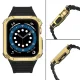 „Protect Strap Band“ dirželis su dėklu Apple Watch 42/44/45mm, juodas/auksinis