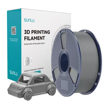3D spausdintuvo plastikas Sunlu PETG, pilkas (PETG Gr)
