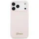 Guess iPhone 17 Pro Max dėklas Silicone Script Metal Logo MagSafe, rožinis