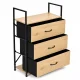 ModernHome spintelė su 3 medžiaginiais stalčiais, lofto stiliaus, 59 cm
