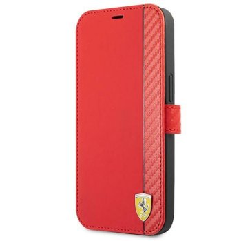 Ferrari On Track Carbon Stripe dėklas iPhone 13 mini, raudonas