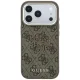 Guess 4G & Big Resin Logo dėklas, skirtas iPhone 17 Pro Max / 18 Pro Max, rudas