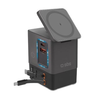 SBS TEWIRMAG105W Power Dock 6-in-1 įkrovimo stotelė su MagSafe, juoda