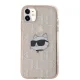 Karl Lagerfeld dėklas iPhone 11 / XR IML Choupette Head & Monogram, rožinis
