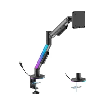Dujinio keltuvo monitoriaus laikiklis 17"-40" su RGB, juodas