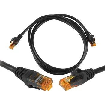 LTC tinklo kabelis UTP Cat6e RJ45 8P8C 1 m, juodas