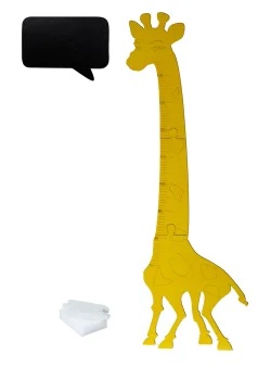 Wooden Height Chart for Children - 125 cm - Yellow Giraffe