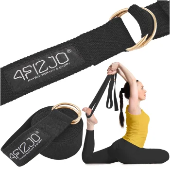 4Fizjo jogos diržas, 300 cm, juodas
