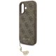 Guess iPhone 17 dėklas 4G Charms Collection MagSafe, rudas