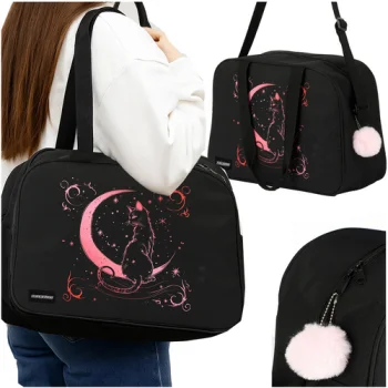 Kruzzel 26516 School / Sports Bag, 13L, Black / Pink