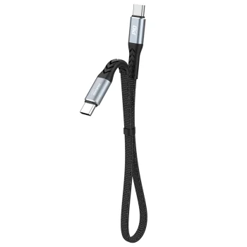 Dudao L10C USB-C į USB-C laidas PD 100W 5A 0.23m, juodas