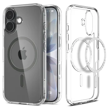 Spigen Ultra Hybrid Mag dėklas, skirtas iPhone 17, skaidrus / grafito
