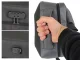 Anti-theft hard shell business laptop backpack with USB and lock, grey