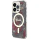 Guess dėklas iPhone 14 Pro telefonui IML Flower MagSafe, chaki