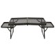 Sulankstomas kempingo stalas LUARO KX3186_1, 87x40x27 cm, juodas