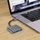 USB-C adapteris Tech-Protect V1 3in1 HDMI 4K / USB-A 3.0 / PD 100W, pilkas