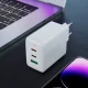 Acefast A41 GaN tinklo įkroviklis 2x USB-C / USB-A 65W, baltas
