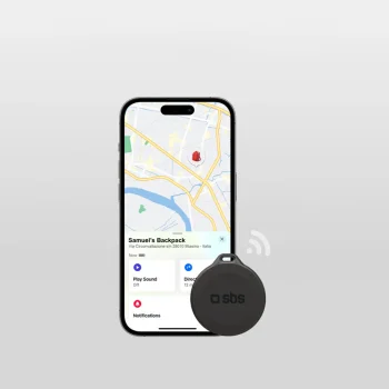 SBS Track My Circle IP65 Waterproof Locator Compatible with Apple Find My - Black