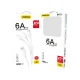 Dudao L8A-3in1 USB į USB-C/micro USB/Lightning laidas, 1.2m, baltas