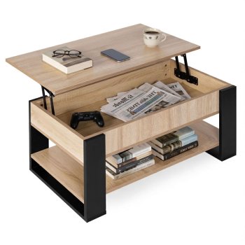 Pakeliamas kavos staliukas ModernHome 147035, 90 cm, Sonoma ąžuolas