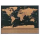 World Map Scratch Card Poster Best Gift for Traveler 23442 (with Accessories)