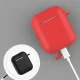 Silikoninis dėklas ausinėms AirPods 2 / AirPods 1 su karabinu, rožinis
