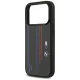 BMW dėklas iPhone 17 Pro telefonui M Kevlar Lines & Logo MagSafe, juodas
