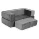 Sulankstoma modulinė vaikiška sofa Ecotoys TMSRT-16-GY, 4 dalių, pilka