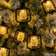 Soliarinė LED sodo girlianda su žibintais, 20 LED, juoda