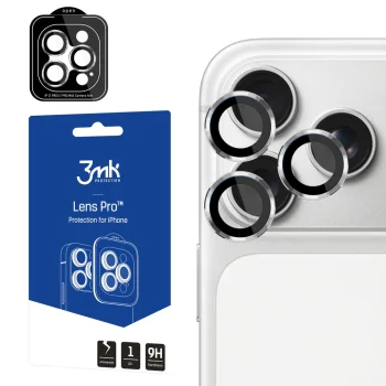 3mk Lens Protection Pro kameros stiklas iPhone 17 Pro / 17 Pro Max, sidabrinis