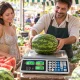 Elektroninės prekybinės svarstyklės su kainos skaičiavimu LCD 40 kg / 2 g